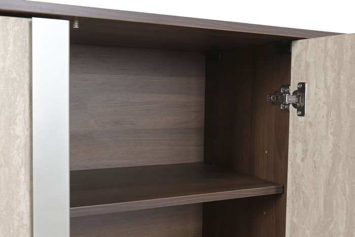 DKD Home Decor Mueble TV Moderno 180 x 43.5 x 40 cm MDF y Metal