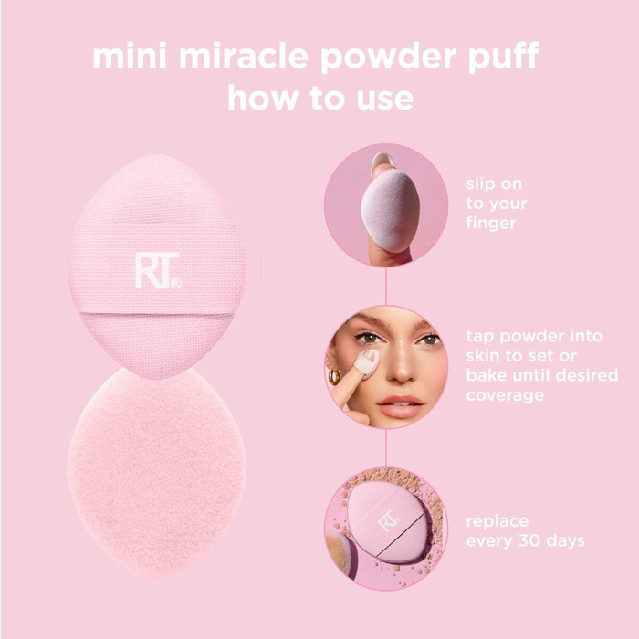 Real Techniques MINI MIRACLE powder puff trio 3 u Real Techniques MINI MIRACLE powder puff trio 3 u