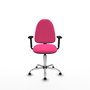 PIQUERAS Y CRESPO Silla de oficina Aýna Rosa con Brazos 2D