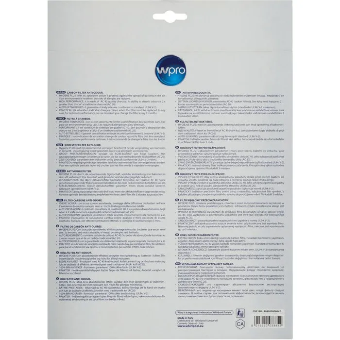 Wpro Filtro de campana de carbono ARC201 media luna para Whirlpool AKR400 AKR404 AKR405 Wpro Filtro de campana de carbono ARC201 media luna para Whirlpool AKR400 AKR404 AKR405