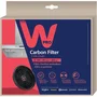 Wpro Filtro de campana de carbono ARC201 media luna para Whirlpool AKR400 AKR404 AKR405