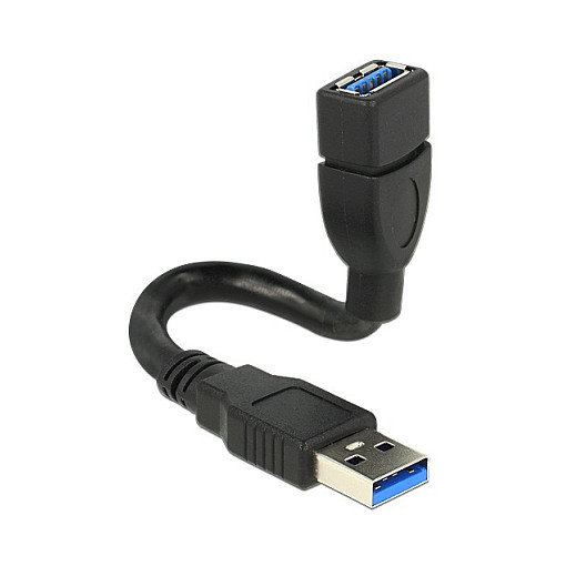 DeLOCK Cable USB ShapeCable 0,15 m USB Tipo-A a USB Tipo-A 5 Gbps Negro DeLOCK Cable USB ShapeCable 0,15 m USB Tipo-A a USB Tipo-A 5 Gbps Negro