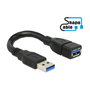DeLOCK Cable USB ShapeCable 0,15 m USB Tipo-A a USB Tipo-A 5 Gbps Negro