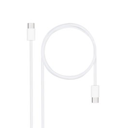 NANOCABLE Cable USB-C 2.0 60W 3A, USB-C/M-USB-C/M, Blanco, 2 m, 2 m, USB C, USB C, USB 2.0, 0,48 Gbit/s, Blanco