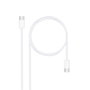 NANO CABLE Cable USB-C a USB-C 60W 3A, 2m, Blanco
