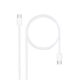 NANO CABLE CABLE USB-C 2.0 60W 3A 2M Blanco, Compatible iPhone 15, Carga Rápida 480 Mbps