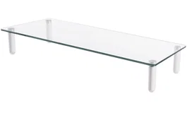 Digitus DA1-90358 Soporte Elevador para Monitor de 13 a 32 Pulgadas, Base de Vidrio Transparente, 56x21x8 cm, Soporta hasta 20 kg