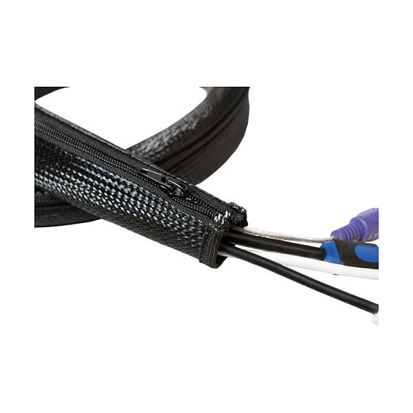 LogiLink Organizador de cables con cremallera de poliéster 50 mm gris