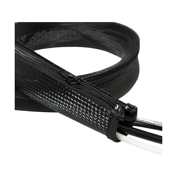 LogiLink Organizador de cables con cremallera de poliéster 50 mm gris