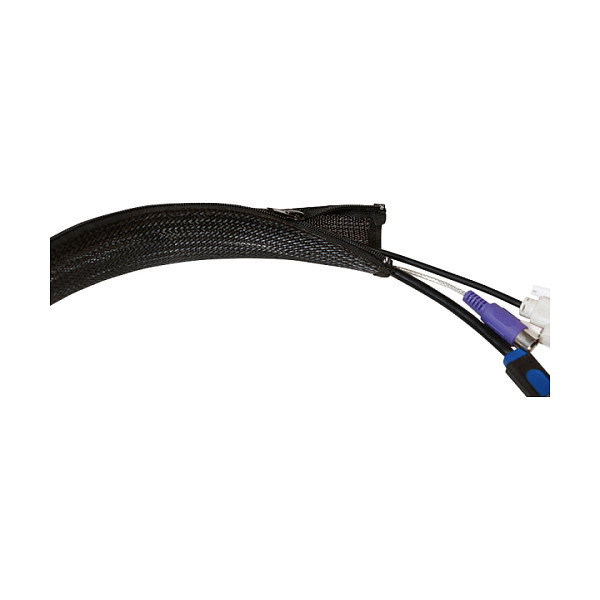 LogiLink Organizador de cables con cremallera de poliéster 50 mm gris