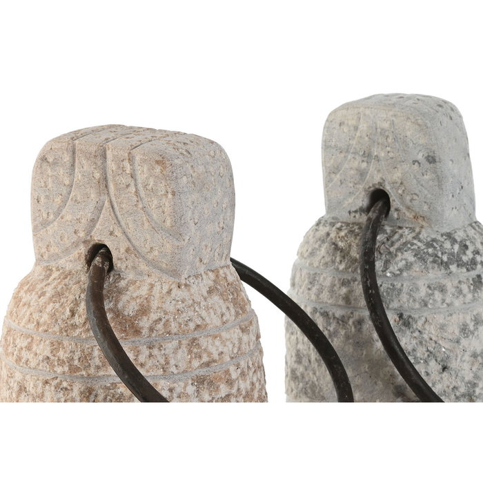DKD Home Decor Sujetapuertas de Piedra y Hierro Surtido 15x15x26