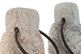 DKD Home Decor Sujetapuertas Item Home en Piedra y Hierro, 15 cm x 26 cm x 15 cm