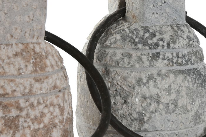 DKD Home Decor Sujetapuertas Item Home en Piedra y Hierro, 15 cm x 26 cm x 15 cm