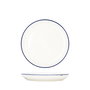 Summa Set de 6 Platos Llanos Coupe Marfil y Azul de 18.5 cm