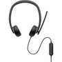 Dell WH3024 Auriculares USB-C Negros con Micrófono con Cancelación de Ruido, Compatibles con PC