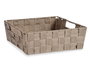 Kipit Cesta Rectangular de Tela 23 x 27 x 8 cm Natural Beige Poliester Trenzado (Set de 48)