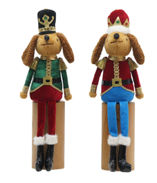 DKD Home Decor Figura de Perro de Poliéster Multicolor Surtido de 2 piezas