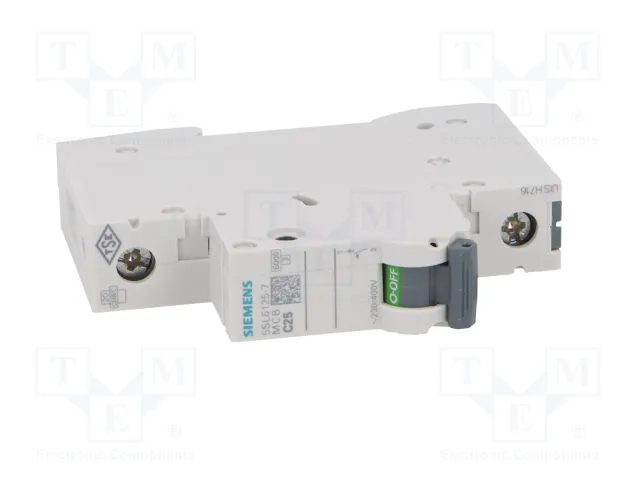 SIEMENS 5SL6125-7 Interruptor magnetotérmico 25A 1 Polo Curva C