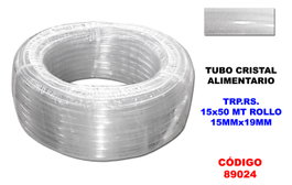 Tubo de manguera de cristal alimentario TRP.RS 15 x 19 mm 50 m
