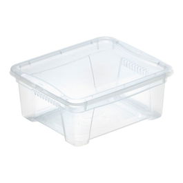 Mondex Caja de almacenaje Space Box 1,9 L Transparente con Rejilla de Ventilación Apilable 21 x 17,5 x 9,5 cm Polipropileno