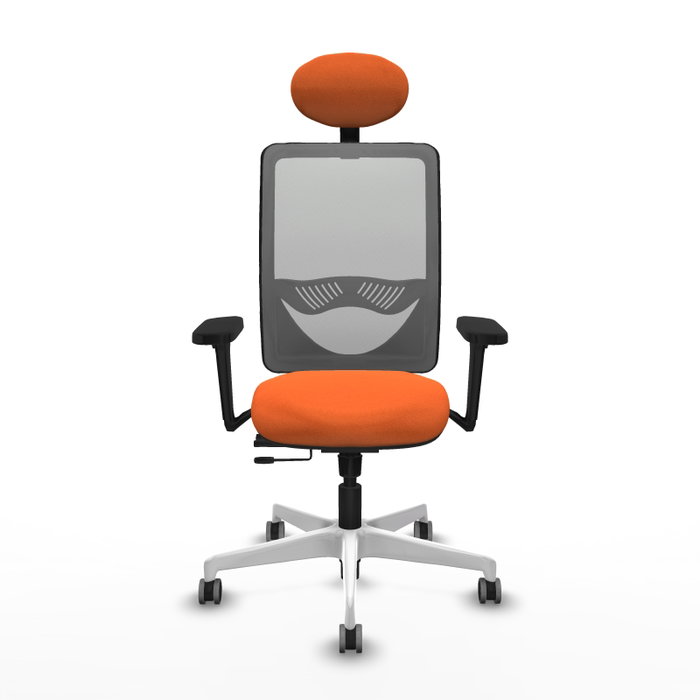 PIQUERAS Y CRESPO Silla de oficina Zulema con mecanismo Sincro/Traslack, Naranja y Gris PIQUERAS Y CRESPO Silla de oficina Zulema con mecanismo Sincro/Traslack, Naranja y Gris