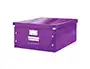 Caja Para Almacenamiento Leitz Click&Store 85% Carton Reciclado 29 Litros Grande 369X200X484 Mm Violeta