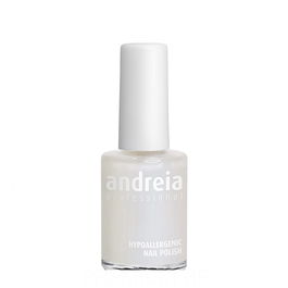 Andreia Professional Hypoallergenic Nail Polish Esmalte de Uñas Color 90 Metalizado Purpurina Blanco 14 ml