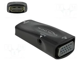 DeLOCK Adaptador HDMI hembra a VGA hembra 1080p con Audio