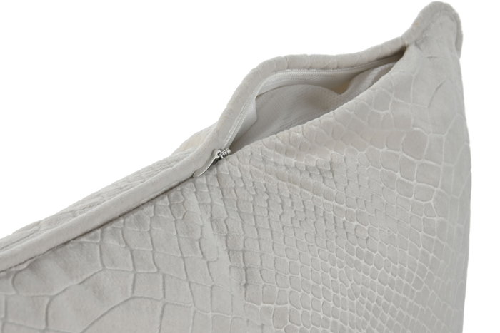 DKD Home Decor Cojín Jaquard Marfil Cocodrile DKD Home Decor Cojín Jaquard Marfil Cocodrile