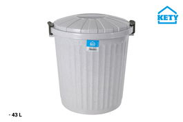 Kety Cubo Basura con Tapa 43L - Dimensiones: 42 cm (ancho) x 45 cm (alto) x 48 cm (largo) (6 Unidades)