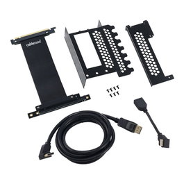 CableMod Soporte vertical para tarjeta gráfica con cable riser PCIe x16, 1x DisplayPort, 1x HDMI - negro