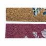 DKD Home Decor Pack de 2 Felpudos de Fibra de Coco Eucalipto 60x40x1,5 cm