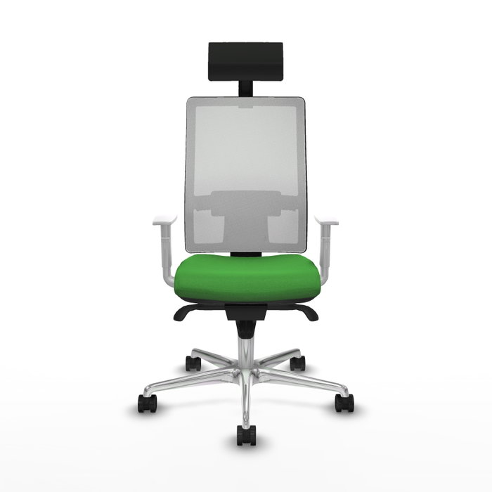 PIQUERAS Y CRESPO Silla de oficina Horna Verde con malla Blanca