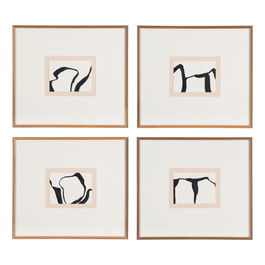 Cuadro Pintura Abstracto 4/M 44 X 50 cm (Set de 4)