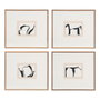 Cuadro Pintura Abstracto 4/M 44 X 50 cm (Set de 4)