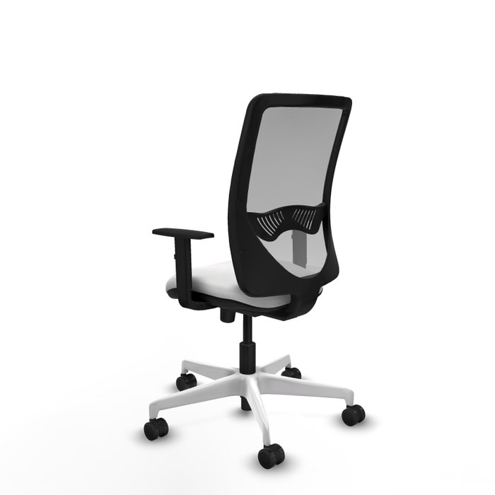 PIQUERAS Y CRESPO Silla de oficina Zulema con mecanismo Sincro, Tela Blanca y Malla Gris PIQUERAS Y CRESPO Silla de oficina Zulema con mecanismo Sincro, Tela Blanca y Malla Gris