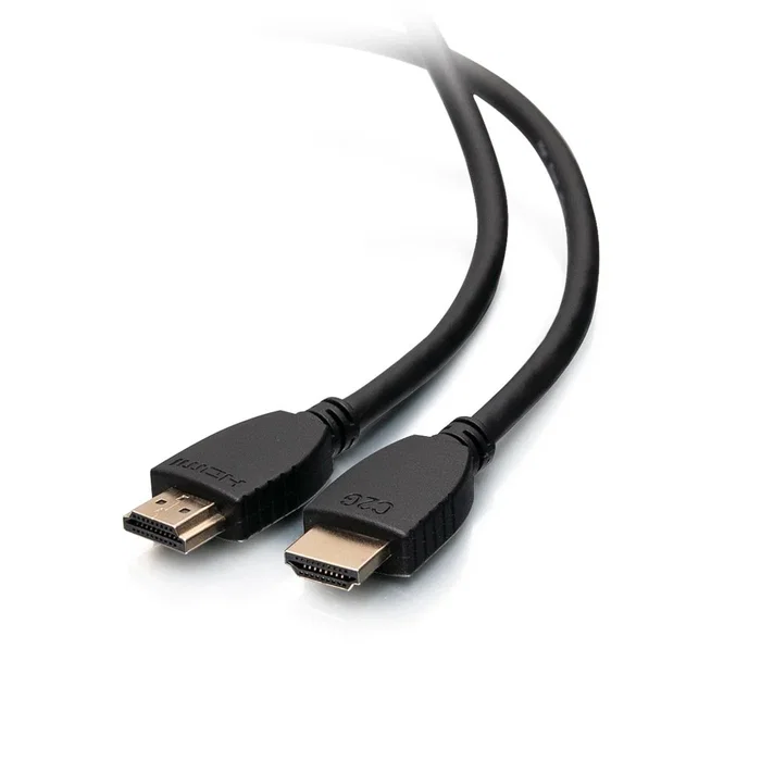 C2G Cable HDMI 1.8m con Ethernet, 4K Ultra HD a 60Hz, 18 Gbit/s, HDR, ARC, 3D, Chapado en Oro, Clasificación CL2, Negro - 56783