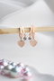 Heliophilia Silver NRZ999213 Pendientes de Plata de Ley 925 Bañados en Oro Rosa con Circonita Color Oro Rosa
