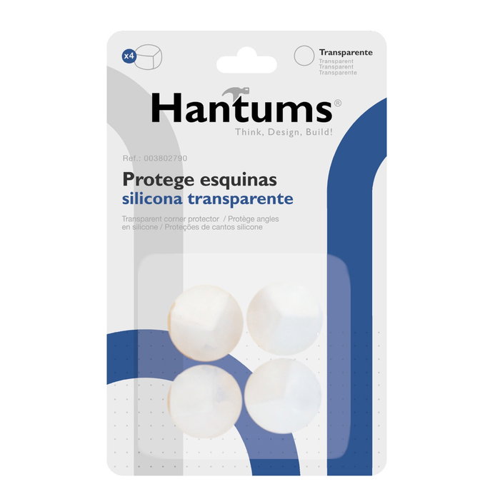Hantums Set 4 protege-esquinas silicona transparente