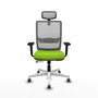 PIQUERAS Y CRESPO Silla de oficina Haches Sincro/Traslack Pistacho y Gris