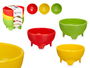 Kinvara Set 3 Boles para Salsas 12.5 cm Amarillos, Rojos y Verdes de Plástico PP (Set de 18)