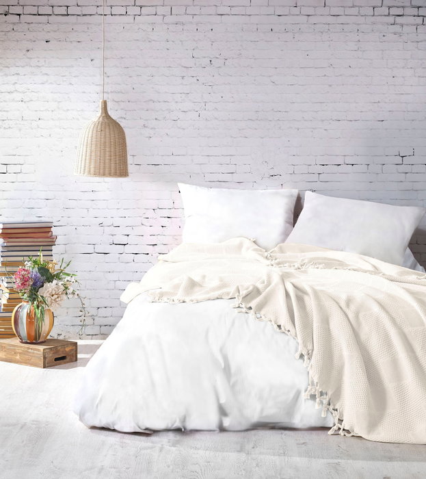 L'essentiel linge de maison Sábana Doble de Piqué 100% Algodón Crema 220x240 cm Con Flecos Hechos a Mano Gramaje 300 gr/m² L'essentiel linge de maison Sábana Doble de Piqué 100% Algodón Crema 220x240 cm Con Flecos Hechos a Mano Gramaje 300 gr/m²