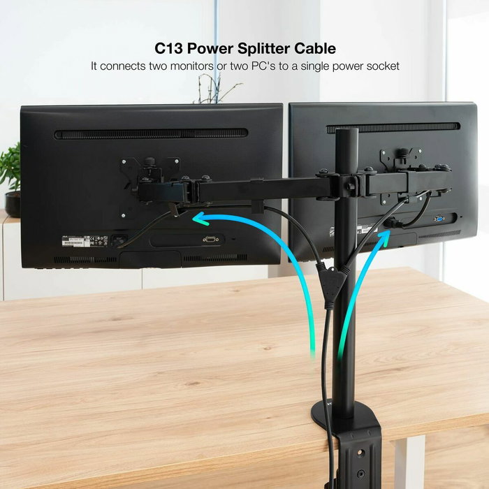 Nanocable Cable de Alimentación CEE7/M a 2xC13/H, Negro, 3 m Nanocable Cable de Alimentación CEE7/M a 2xC13/H, Negro, 3 m