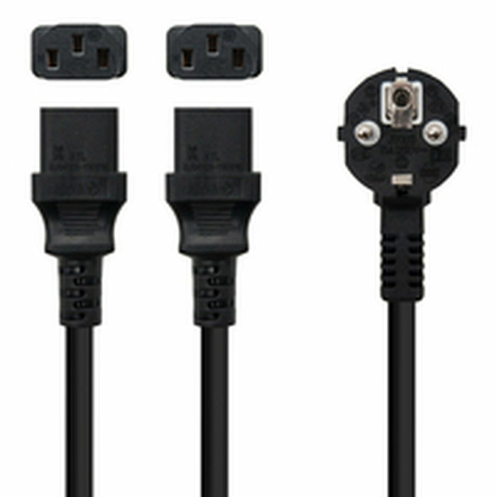 Nanocable Cable de Alimentación CEE7/M a 2xC13/H, Negro, 3 m Nanocable Cable de Alimentación CEE7/M a 2xC13/H, Negro, 3 m