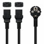 Nanocable Cable de Alimentación CEE7/M a 2xC13/H, Negro, 3 m