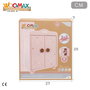 WOOMAX Armario de madera para muñecas rosa con estrellas