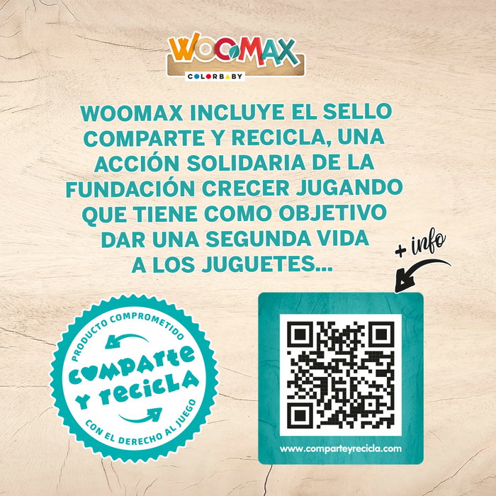 WOOMAX Armario de madera para muñecas rosa con estrellas