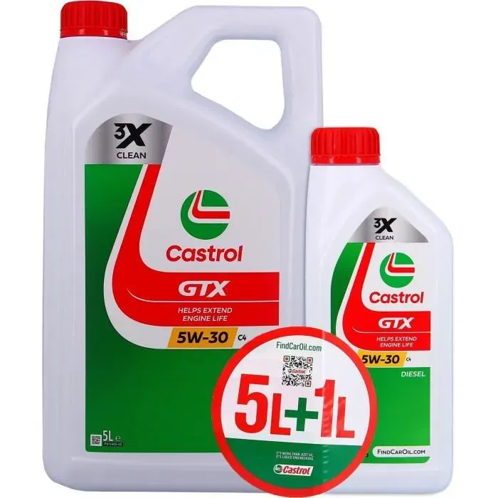 Castrol GTX 5W-30 C4 Aceite de Motor 5L+1L Castrol GTX 5W-30 C4 Aceite de Motor 5L+1L