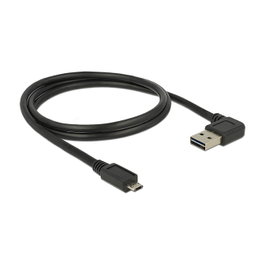 DeLOCK Cable EASY-USB 2.0 USB-A a Micro-USB B 1 m Negro