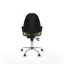 PIQUERAS Y CRESPO Silla de oficina Aýna Verde oliva con base cromada
